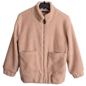 Zaful Jacket Tan Size Small Sherpa